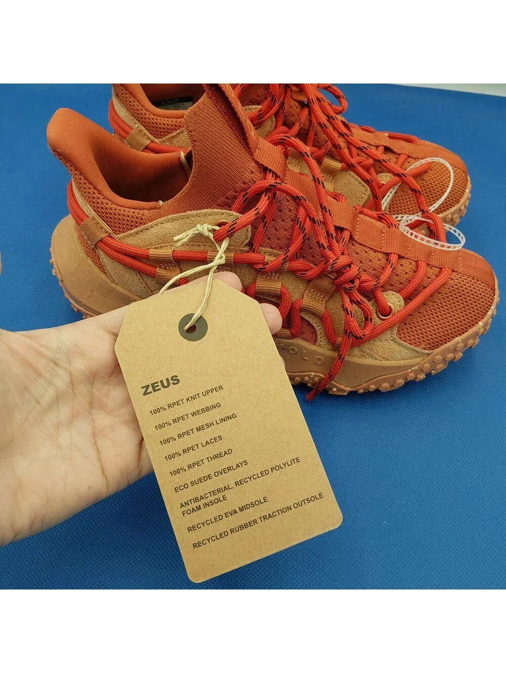 HOLO Footwear Women Zeus Terracotta Trail, Hiking Sneakers, Size 16, NWT, No Box